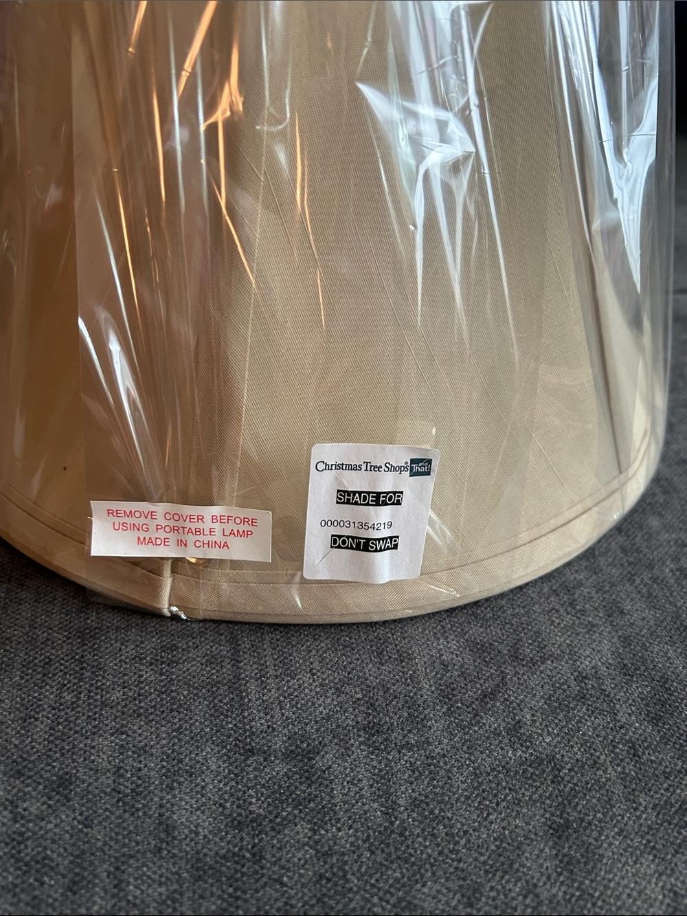 Cream Fabric 10inch Lamp Shade - Classic Tapered Design - Picture 2 of 5